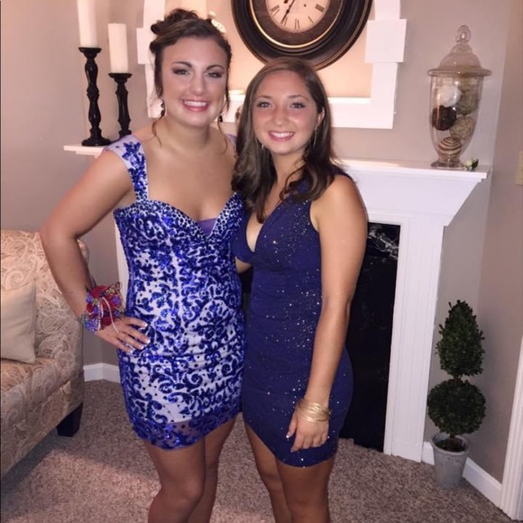 Blue Rhinestone Dress - Picture 5 of 5